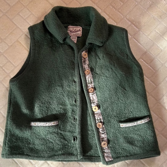 Woolrich Vest Button front Forest Green - Picture 3 of 7